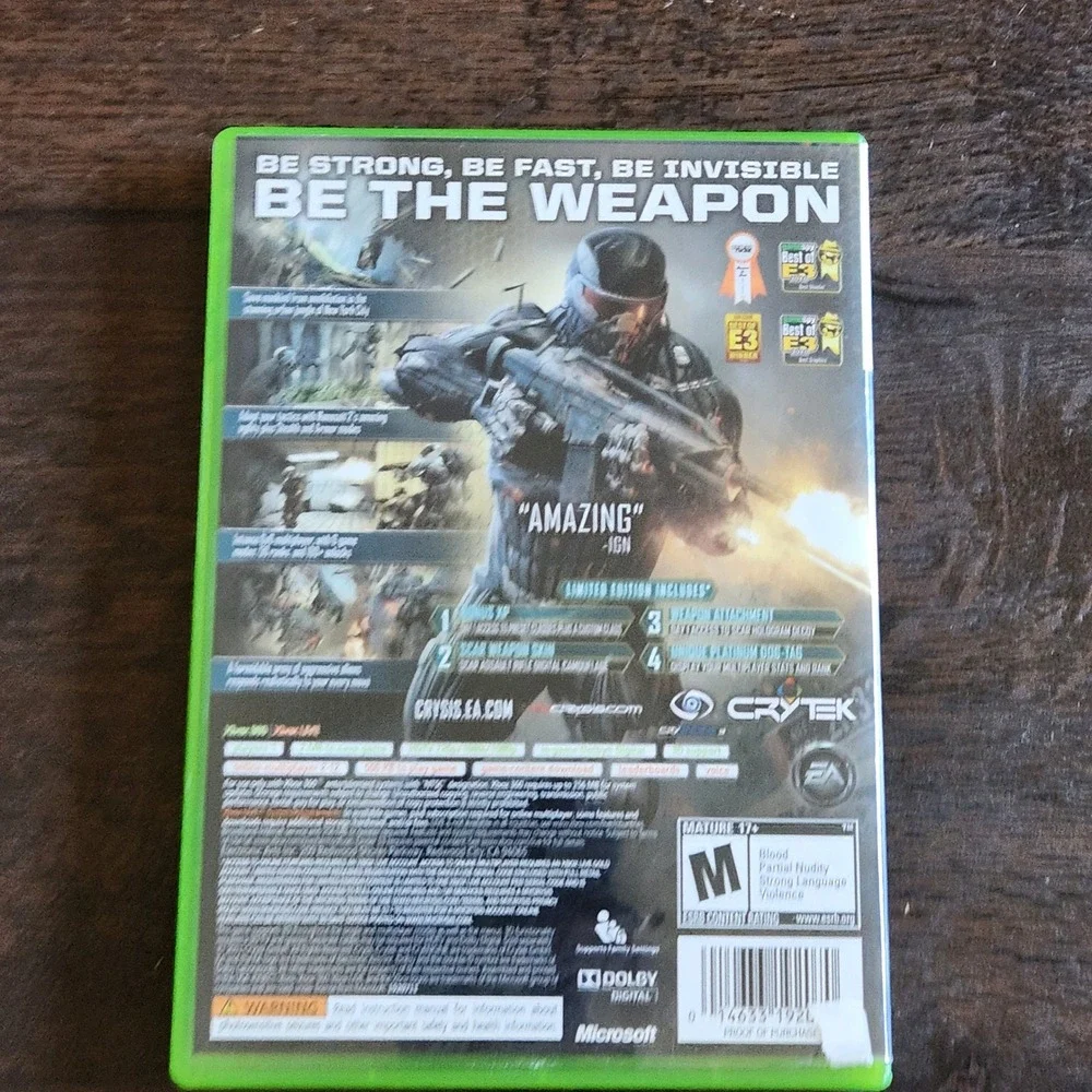Crysis 2 Limited‎ Edition Xbox 360 Game Bonus XP Unique Platinum